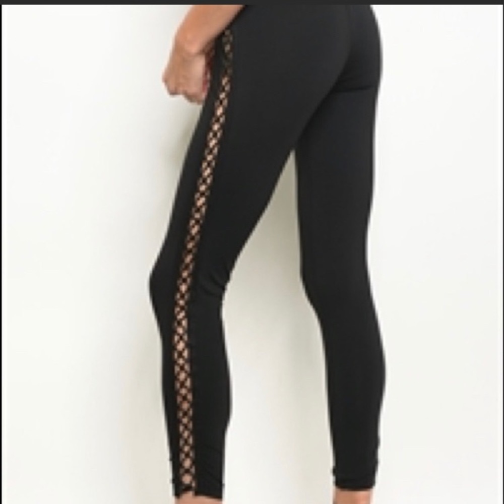 Black Cut-Out Leggings